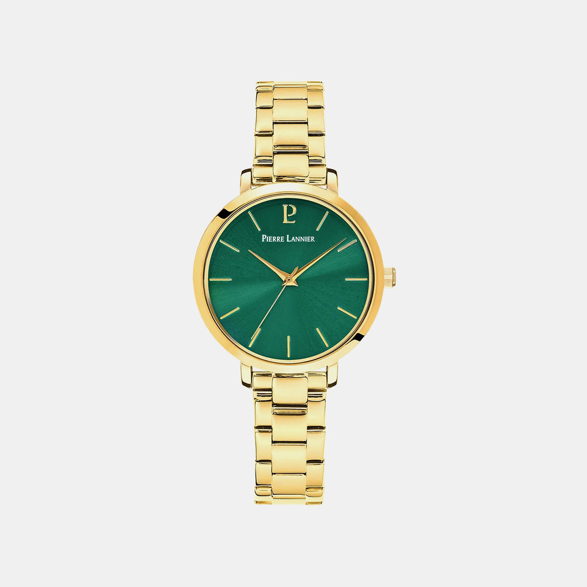 Chouquette Women Quartz Green Dial Analog Stainless Steel Watch 079M572