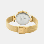 Women Quartz Gold Dial Chronograph Mesh Watch 083J542