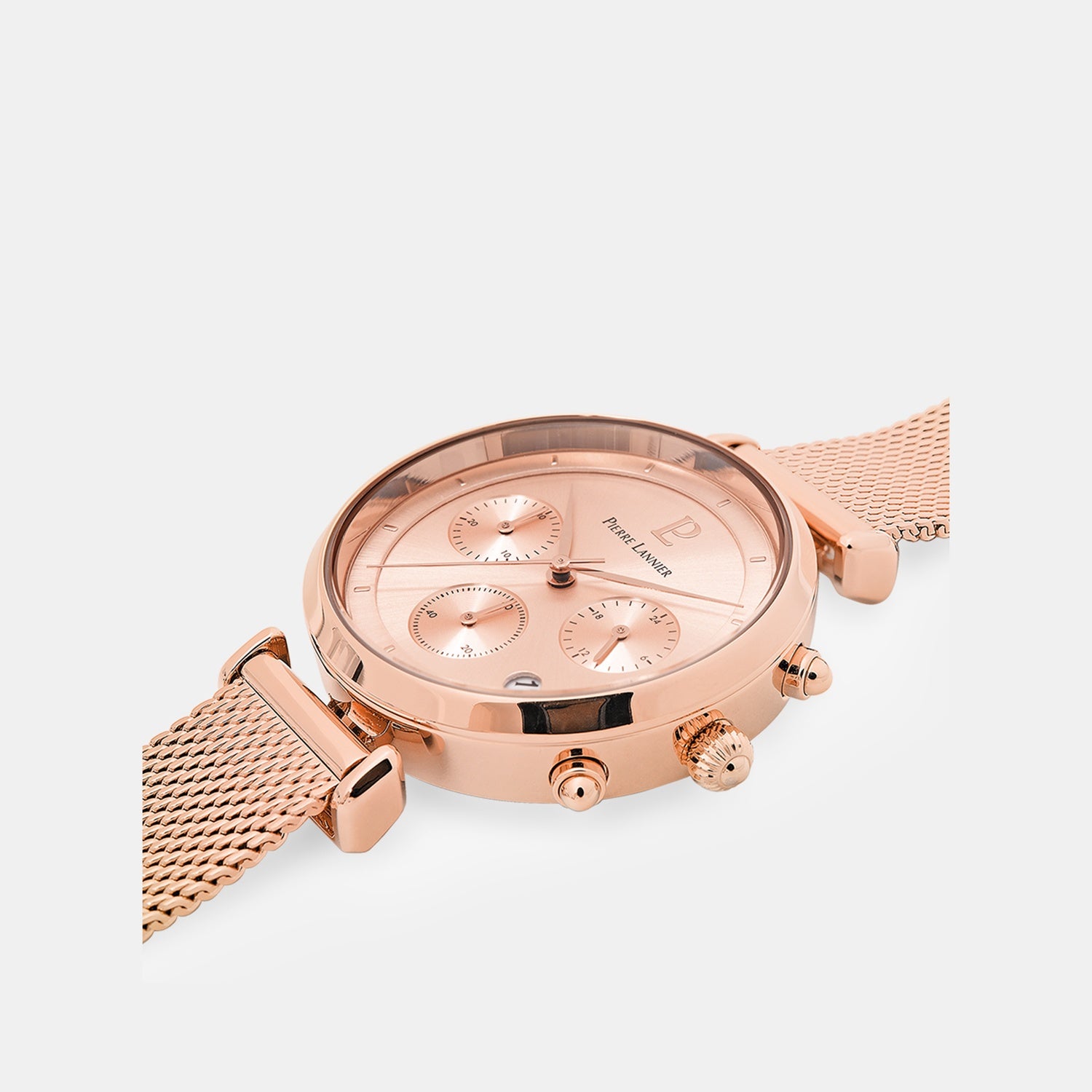 Lutecia Women Quartz Rose Gold Dial Analog Meshl Watch 083J958