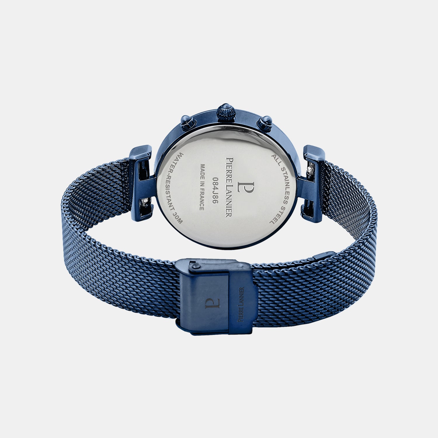 Lutecia Women Quartz Blue Dial Analog Stainless Steel Watch 084J869
