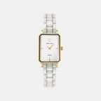 Ariane Women Quartz White Dial Analog Stainless Steel Watch 085L809
