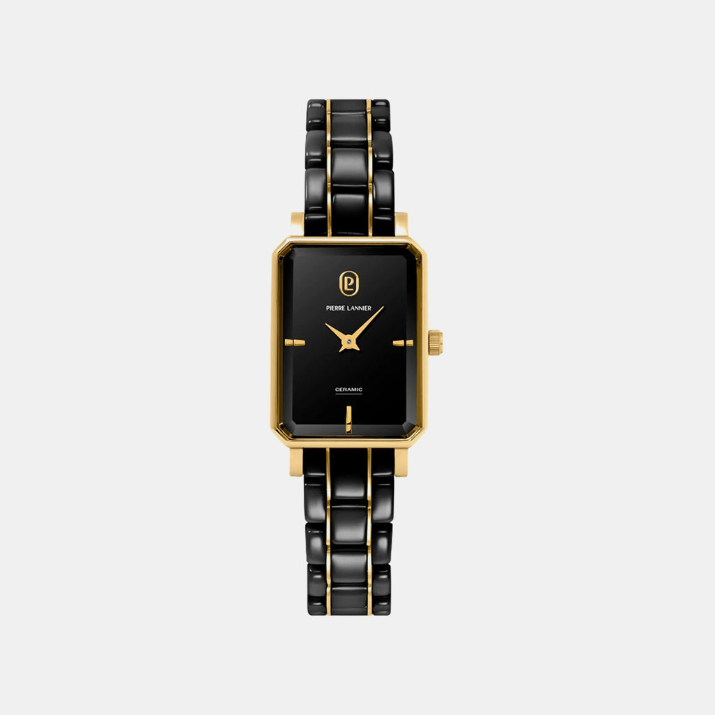 Women Automatic Black Dial Analog Stainless Steel Watch 085L839