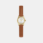Pya Women Quartz Silver Dial Analog Leather Watch 091M524