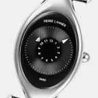 UFO Women Quartz Black Dial Analog Stainless Steel Watch 094L631