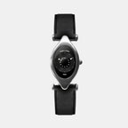Ovni Women Quartz Black Dial Analog Leather Watch 094L639