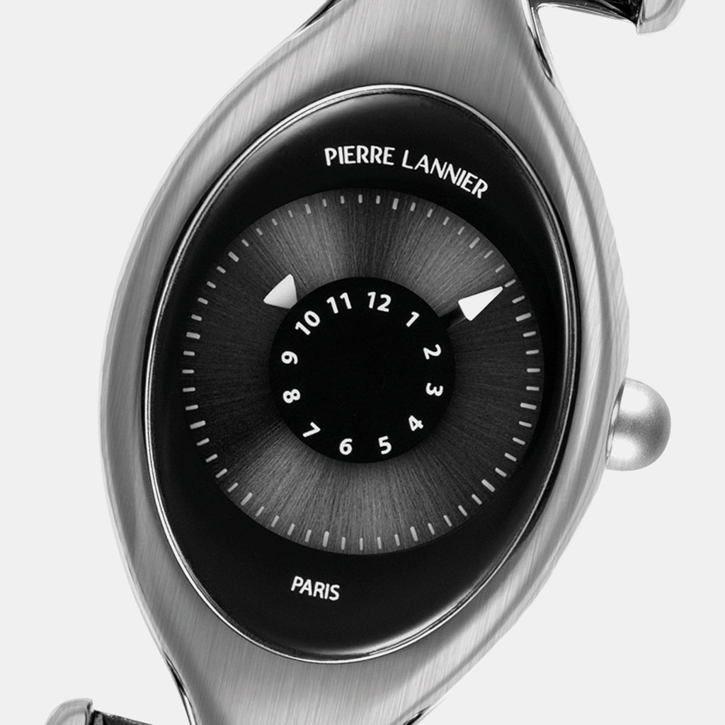 Ovni Women Quartz Black Dial Analog Leather Watch 094L639