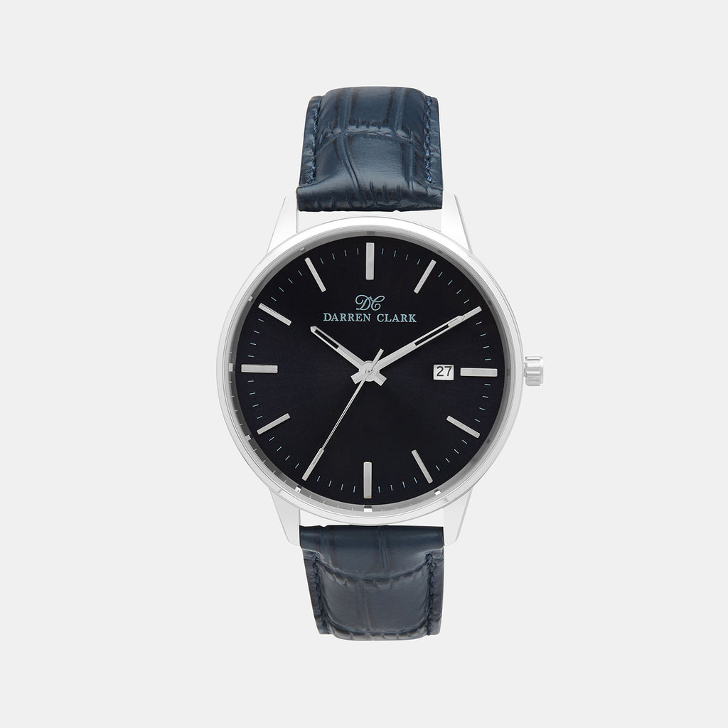 Darren Clark Round Blue Analog watch