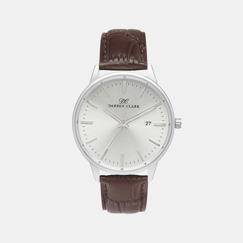 Darren Clark Round Silver Analog watch