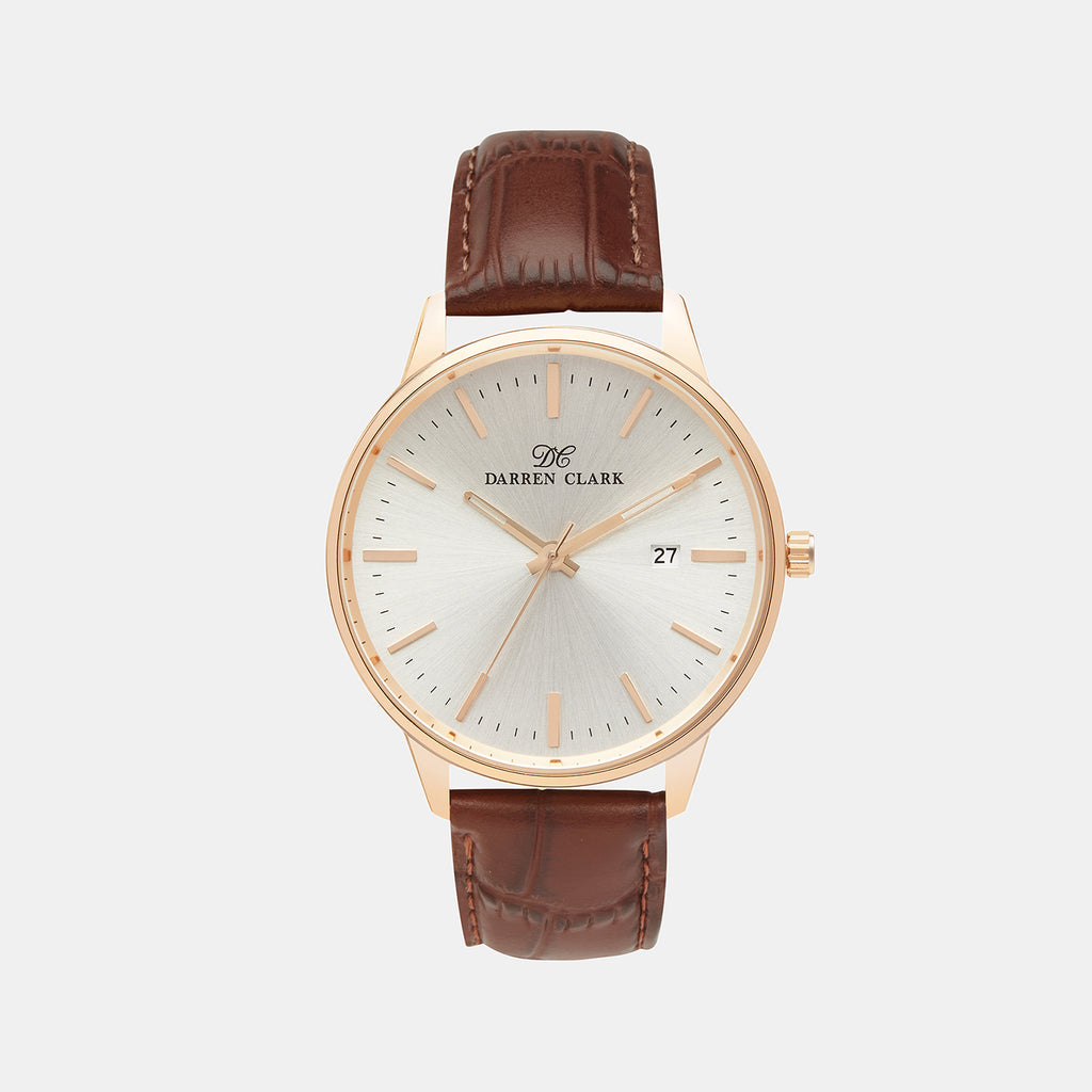 Darren Clark Round Silver Analog watch