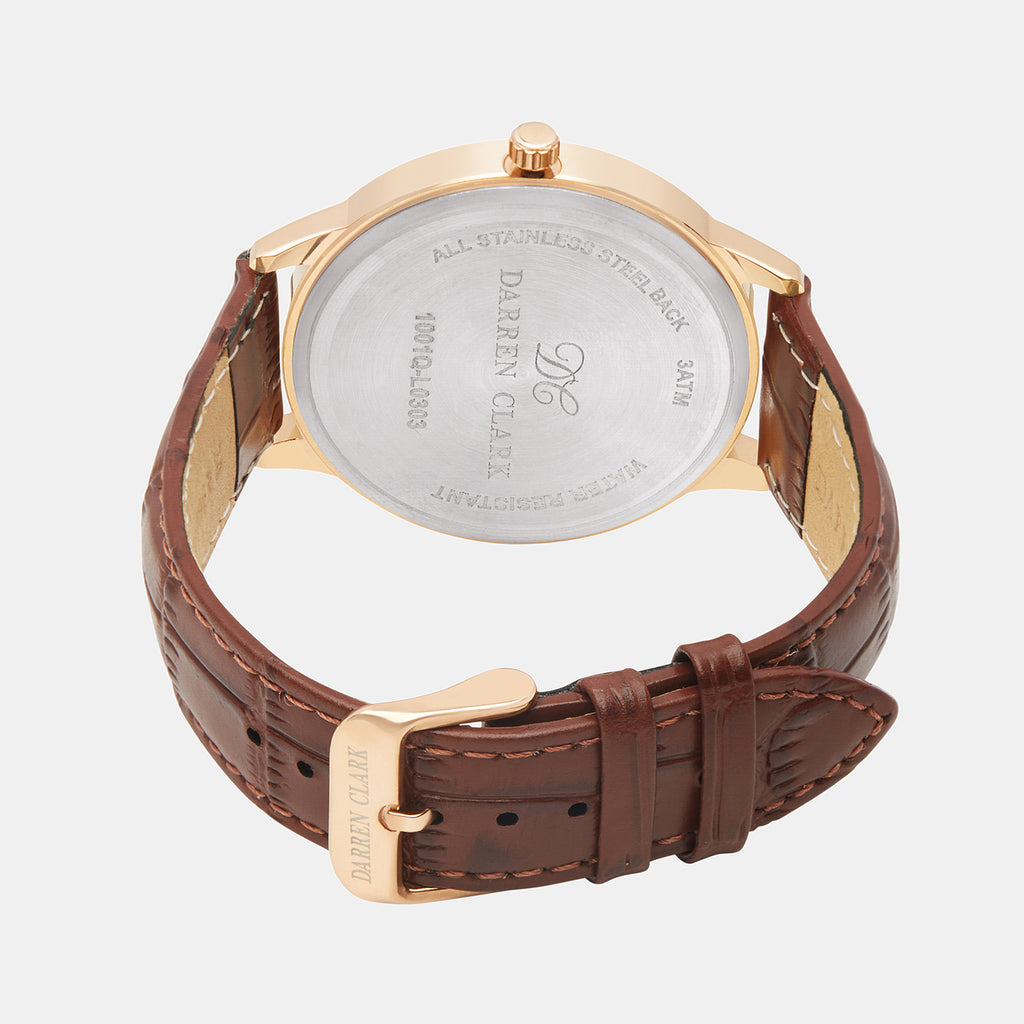 Darren Clark Men Round Silver watch