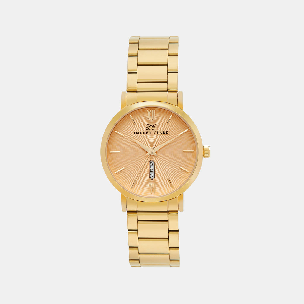 Darren Clark Round Gold Analog watch