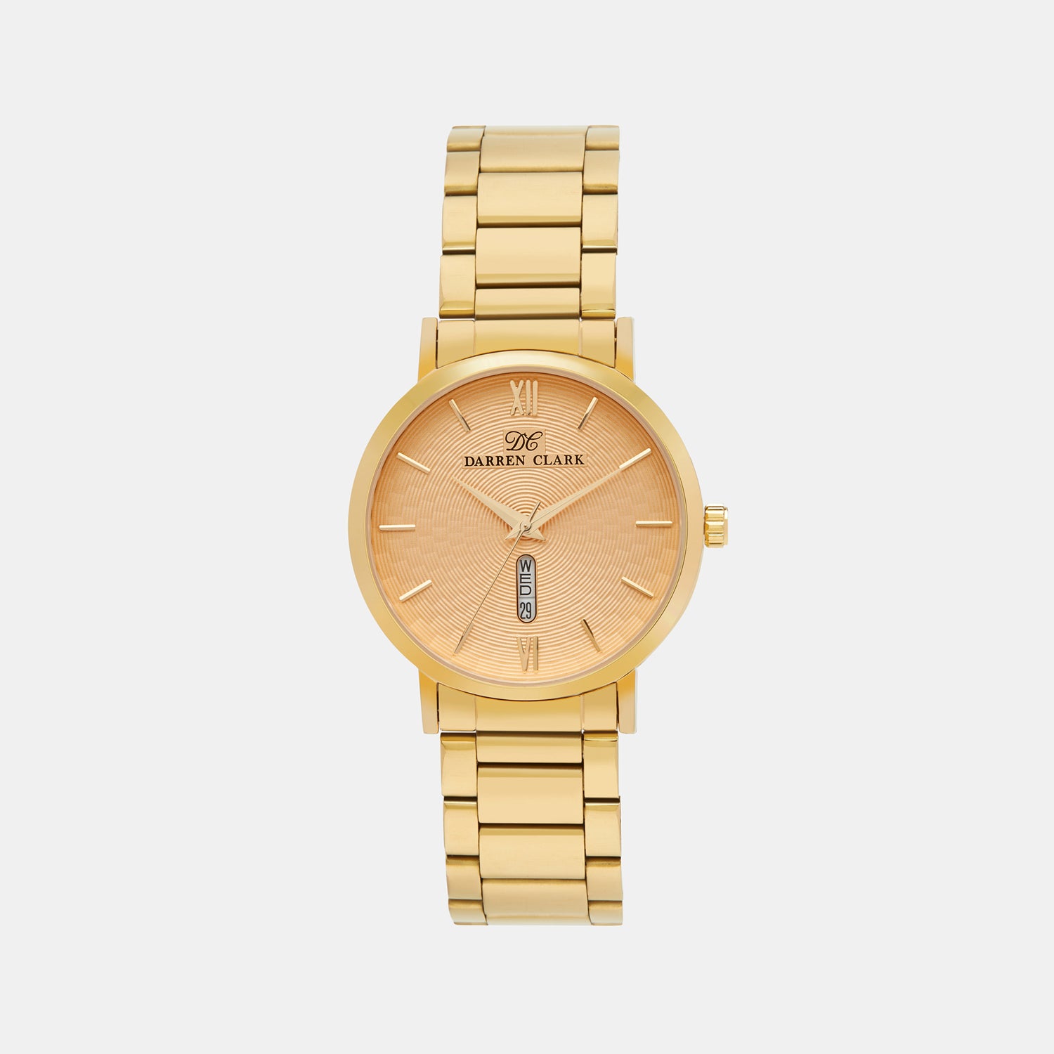 Darren Clark Round Gold Analog watch