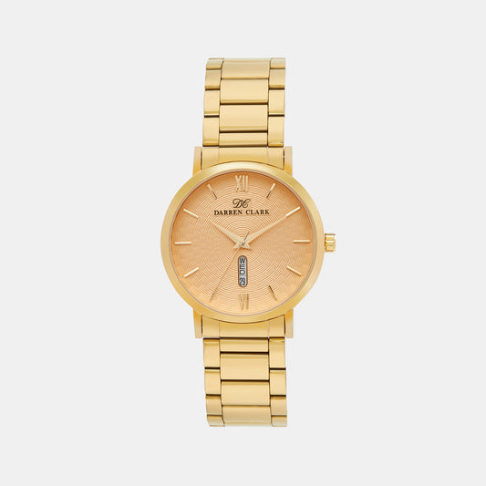 Male Gold Analog Brass Watch 1002B-M0208