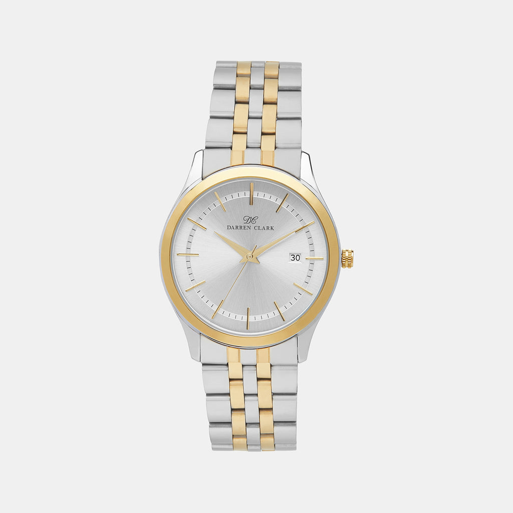 Darren Clark Round Silver Analog watch