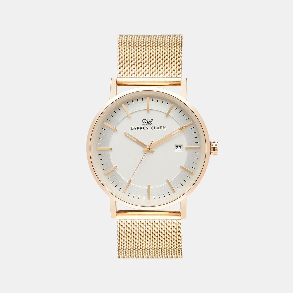 Darren Clark Round Silver Analog watch