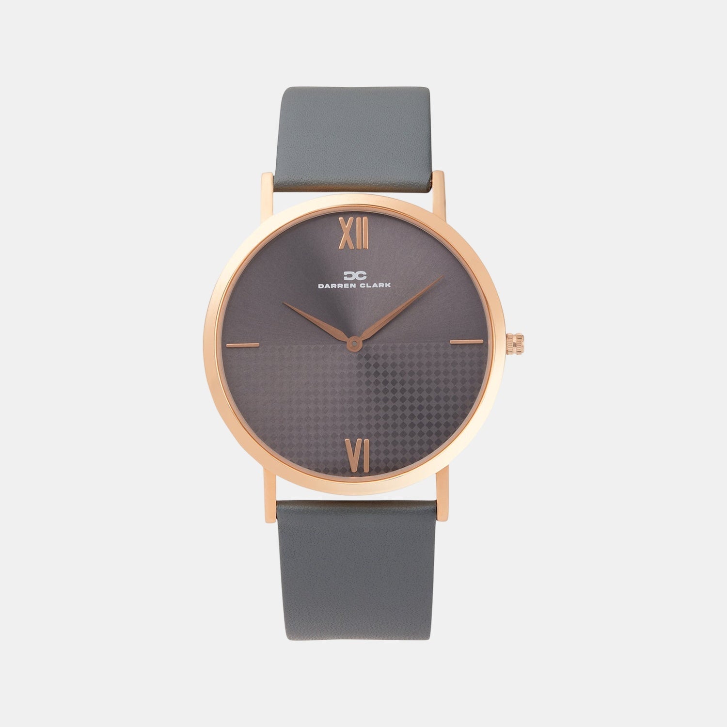 Men Quartz Grey Dial Analog Leather Watch 1005I-L0315