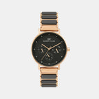 Darren Clark Round Black Chronograph watch