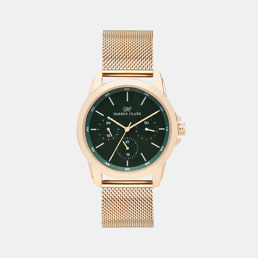 Male Green Chronograph Brass Watch 1007C-E0314
