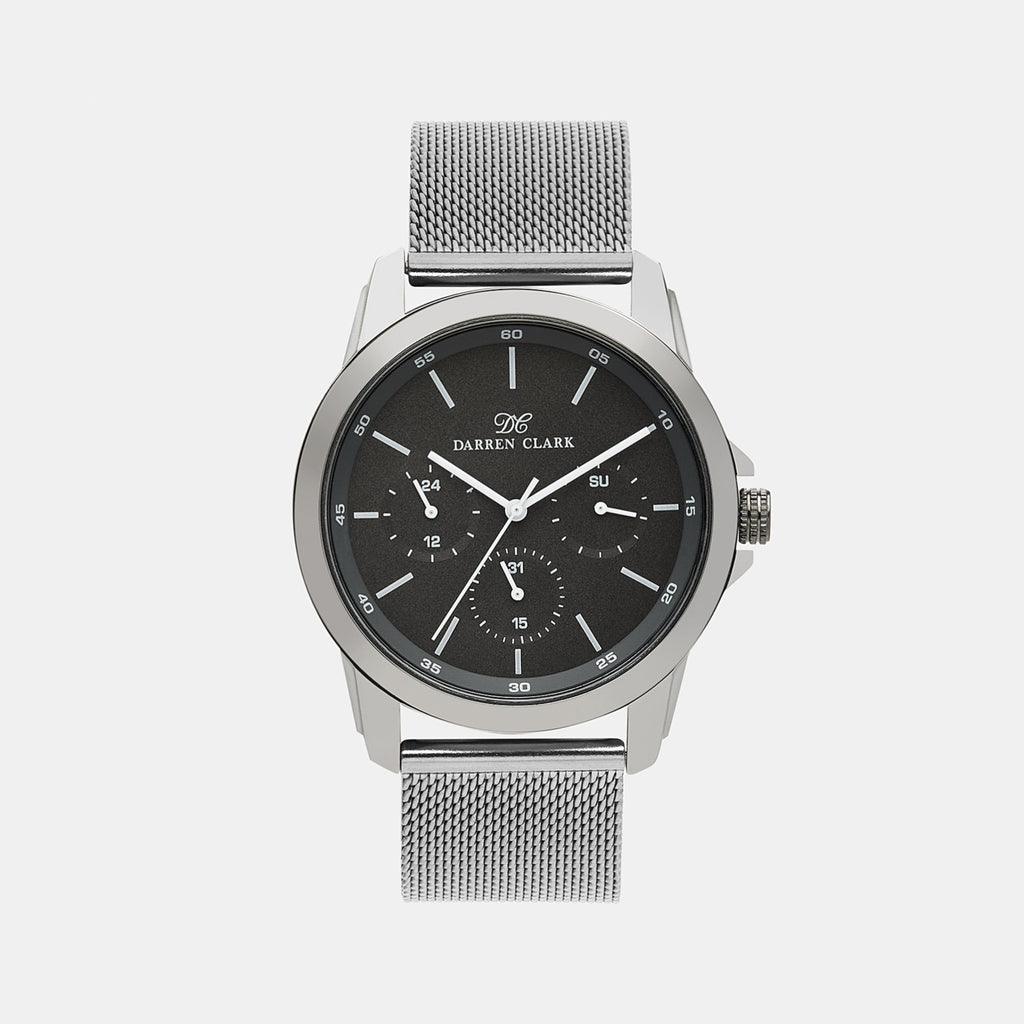 Darren Clark Round Grey Chronograph watch