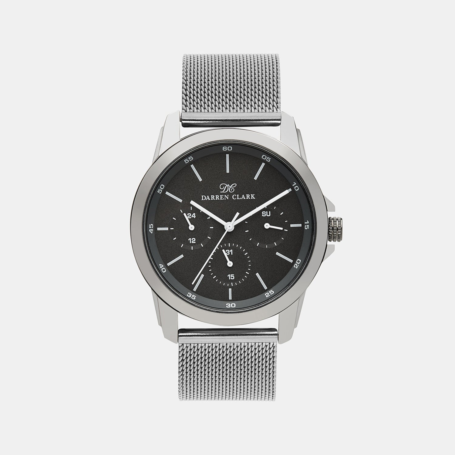 Darren Clark Round Grey Chronograph watch