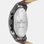 Men Quartz Black Dial Chronograph Leather Watch 1009F-L0405