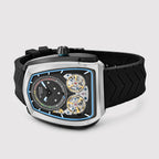 Aventus Men Automatic Black Dial Analog Silicone Watch 101-P10406