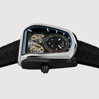 Aventus Men Automatic Black Dial Analog Silicone Watch 101-P10406