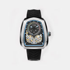 Aventus Men Automatic Black Dial Analog Silicone Watch 101-P10406