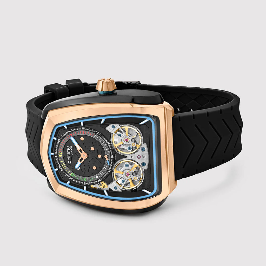 Aventus Men Automatic Black Dial Analog Silicone Watch 101-P30406