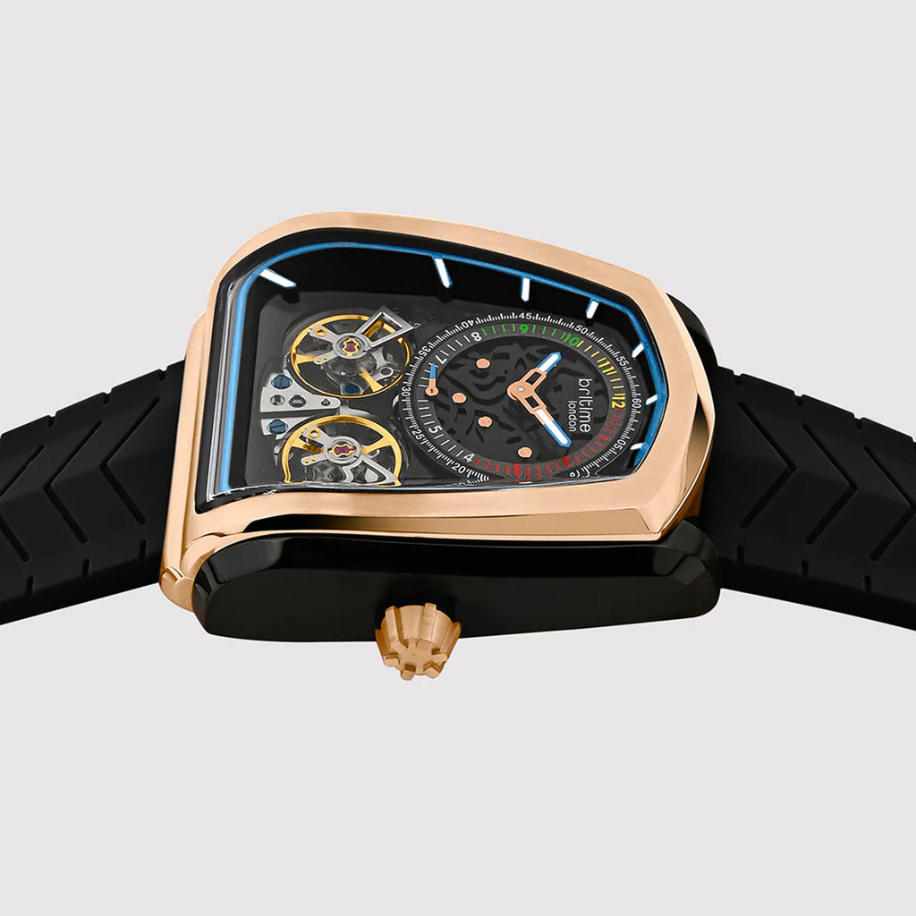 Aventus Men Automatic Black Dial Analog Silicone Watch 101-P30406