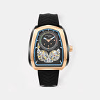 Aventus Men Automatic Black Dial Analog Silicone Watch 101-P30406