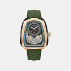 Aventus Men Automatic Green Dial Analog Silicone Watch 101-P31412