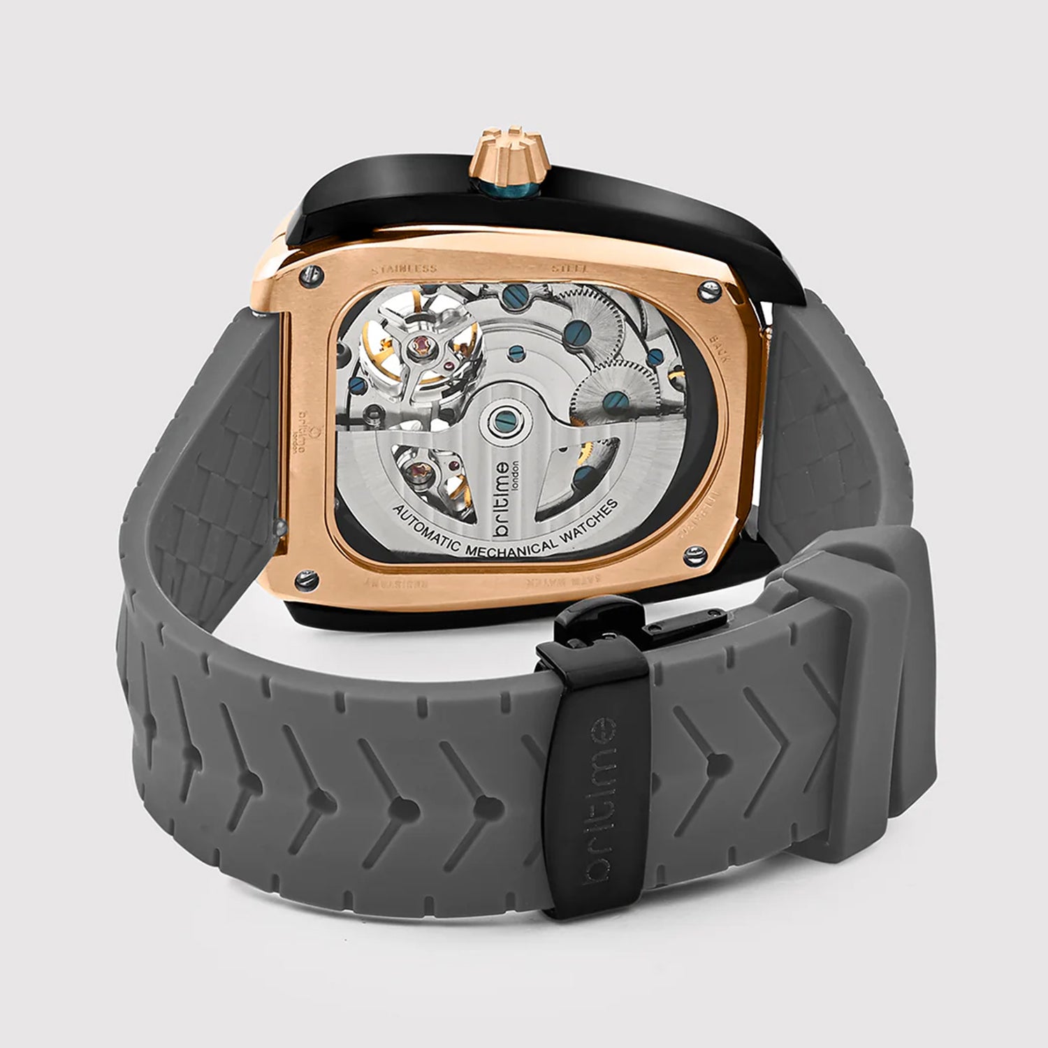 Aventus Men Automatic Grey Dial Analog Silicone Watch 101-P31509