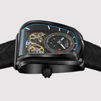 Aventus Men Automatic Black Dial Analog Silicone Watch 101-P40406