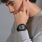 Aventus Men Automatic Black Dial Analog Silicone Watch 101-P40406