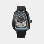 Aventus Men Automatic Black Dial Analog Silicone Watch 101-P40406