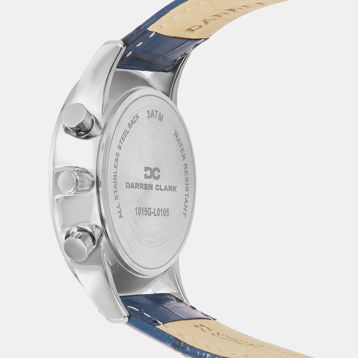 Men Quartz Blue Dial Chronograh Leather Watch 1015G-L0105