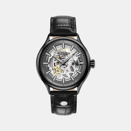 Male Analog Leather Automatic Watch 101663 40 55 05N