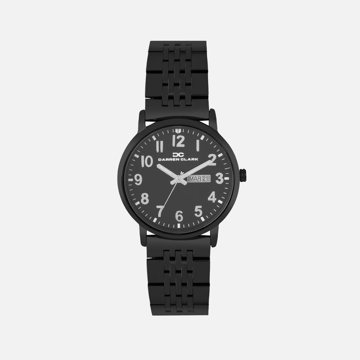 Men Quartz Black Dial Analog Stainless Steel Watch 1019F-M0404