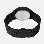 Men Quartz Black Dial Analog Stainless Steel Watch 1019F-M0404