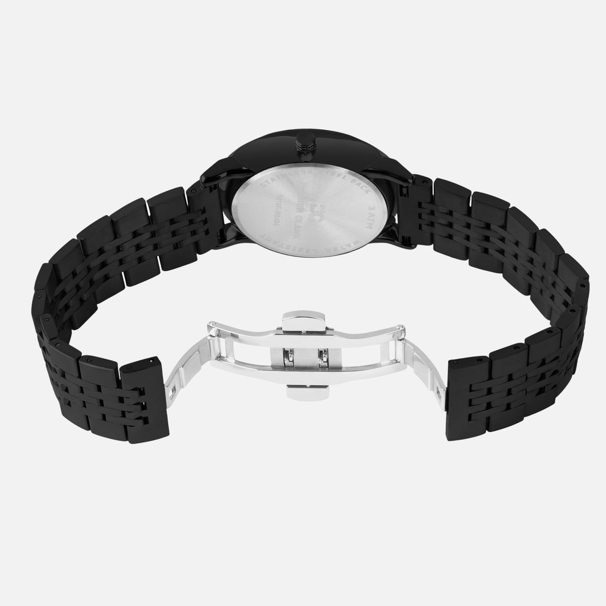 Men Quartz Black Dial Analog Stainless Steel Watch 1019F-M0404