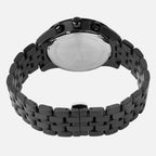 Men Quartz Black Dial Chronograph Stainless Steel Watch 1030M-M4404