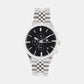 Men Quartz Black Dial Multi-Function Metal Watch 1049M-M1104