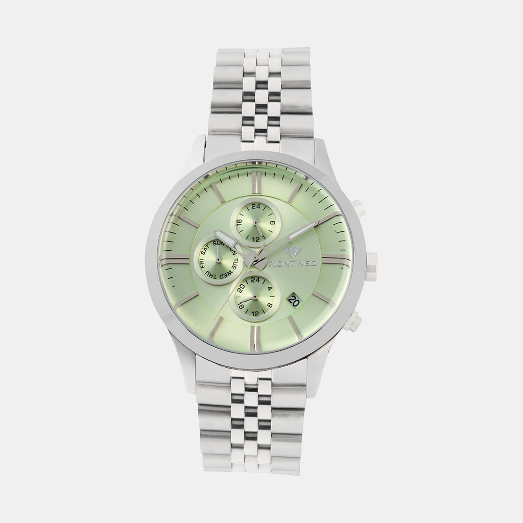 Mont Neo Round Sea Green Multi-Function watch