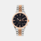 Men Quartz Black Dial Multi-Function Metal Watch 1049M-M1304