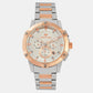 Men Quartz Silver Dial Multi-Function Metal Watch 1050M-M1303