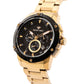 Men Quartz Black Dial Multi-Function Metal Watch 1050M-M2404