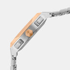 Men Quartz White Dial Multi-Function Metal Watch 1054M-M1303