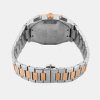 Men Quartz White Dial Multi-Function Metal Watch 1054M-M1303