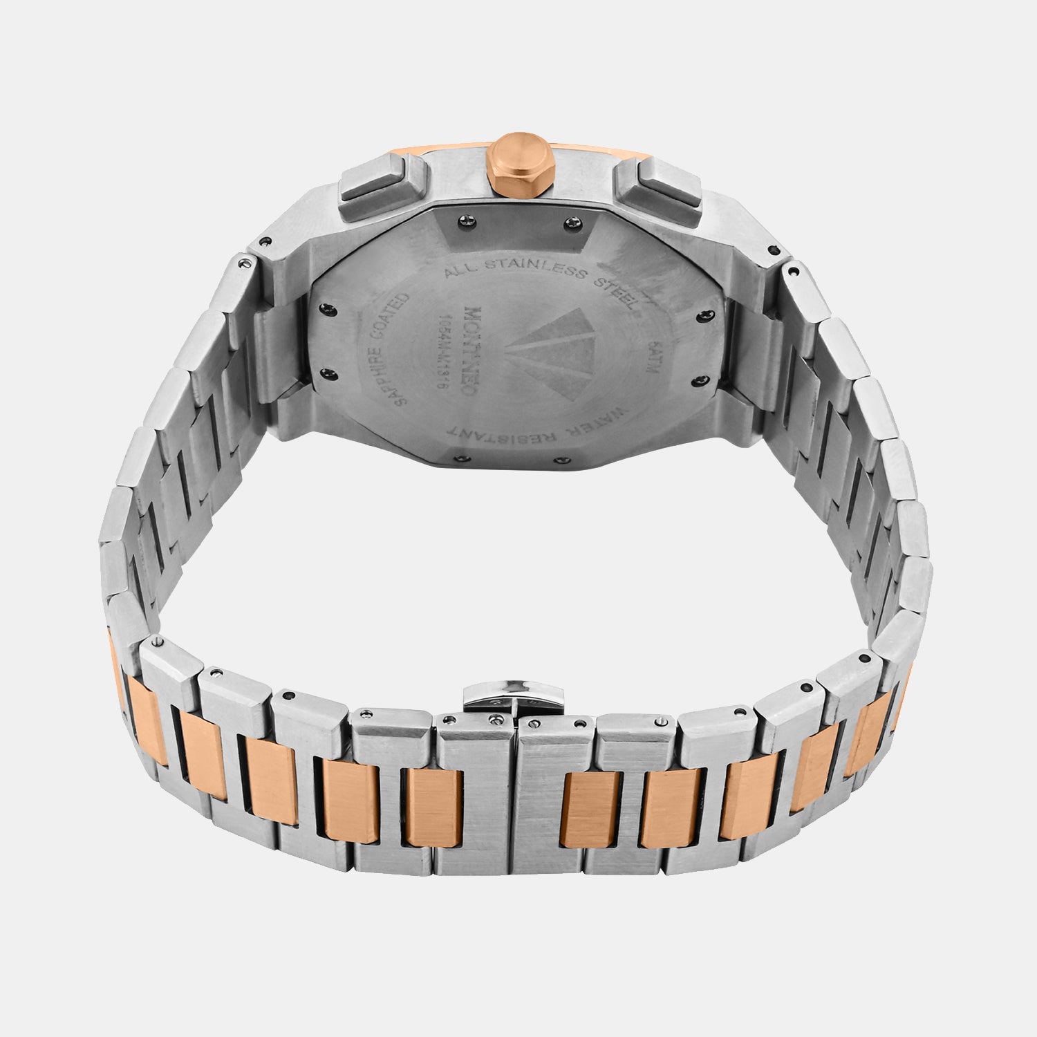 Men Quartz Black Dial Multi-Function Metal Watch 1054M-M1316